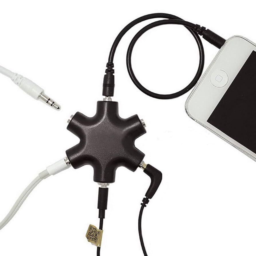 Amazon | 3.5mm マルチ オーディオ スプリッター6口 ?入出力対応